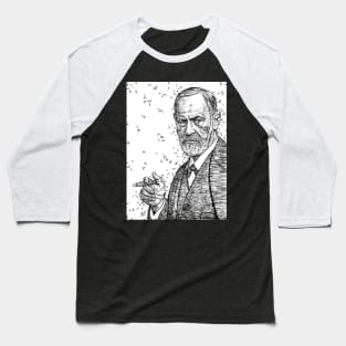 SIGMUND FREUD ink portrait .1 Baseball T-Shirt